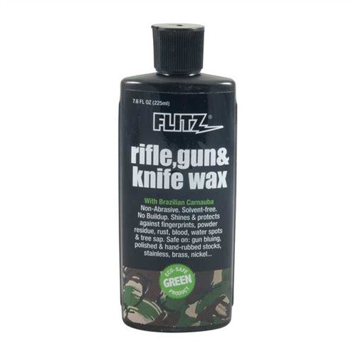 FLITZ Rifle, Gun & Knife Wax offers a non-abrasive, silicone-free shield against rust and corrosion, lasting up to 6 months, safe for all metals and materials.