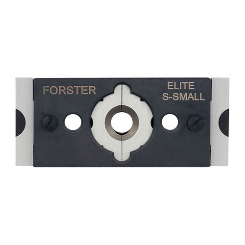 Forster Quick Change Jaw Assembly offers easy, tool-free swaps for shell sizes .531"-.625", saving time and preventing misassembly while reloading.