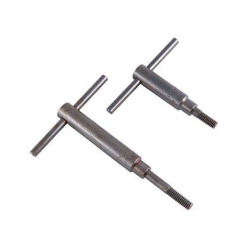 STOCKMAKER'S HANDSCREWS provide fast-positive seating for precise stock-to-action fitting, recommended by experts, with 3" handles and sold in pairs.