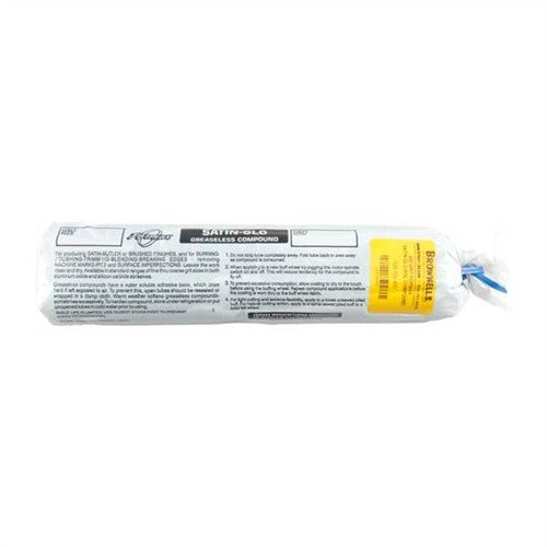 Satin-Glo Polishing Compound loads quickly, delivers a smooth finish, and removes imperfections from steel, all while being easy to use and store.