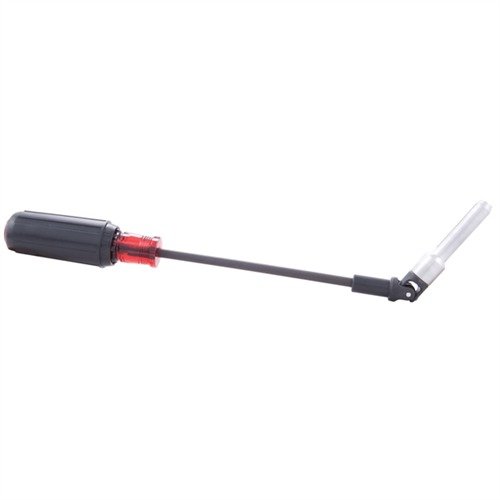 Rugged M14/M1A Chamber Cleaning Tool features a slotted jag for patches, a universal joint for optimal angle, and a secure grip handle for effective cleaning.