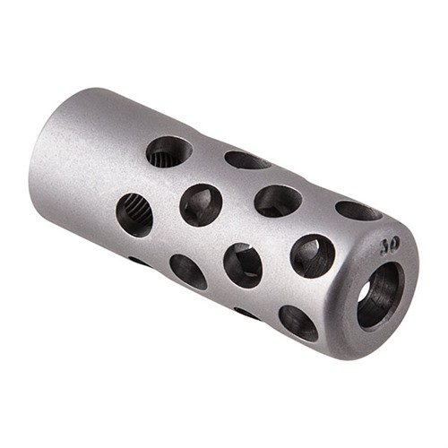 QUIET MUZZLE BRAKE 30 CALIBER effectively directs noise away from the shooter, reduces recoil and muzzle rise, ensuring comfort and fast follow-up shots.