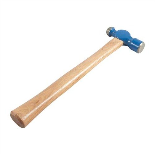Grace USA's Gunsmith's Ballpeen Hammer offers solid brass construction, a hardened steel ballpeen end, and an ergonomic hickory handle for precision and durability.
