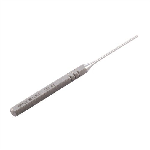 Grace USA Steel Roll Pin Punch Set offers heat-hardened carbon steel durability, precise control with knurled handles, and a comprehensive size range for versatile gunsmithing.