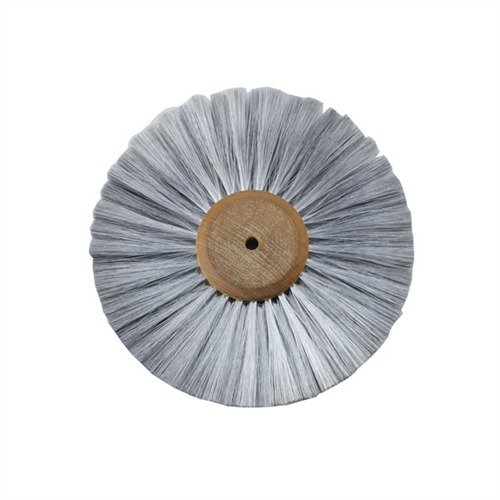 .0025" stainless steel brushing wheels are super-soft for safe carding between rust bluing coats, ensuring no metal removal or satin finish.