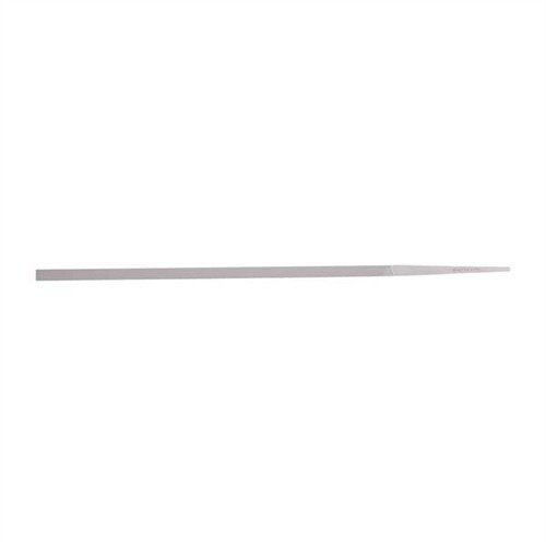 Grobet USA 8" Pillar Extra Narrow Files offer precision filing with safe edges, ideal for intricate work on firearms and metal projects in tight spaces.