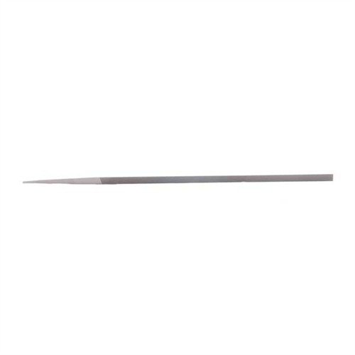 Grobet USA 8" Pillar Extra Narrow File offers precision filing with safe edges, ideal for detailed work on firearms and metal projects in tight spaces.