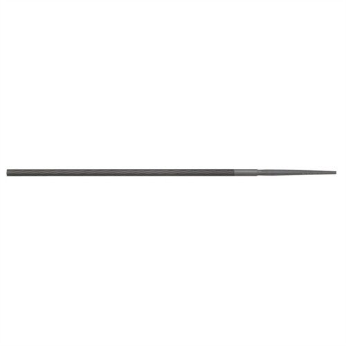 SWISS PATTERN PARALLEL ROUND FILE, #2 CUT, 6", 3/16" DIAMETER is ideal for fast metal removal and precise adjustments on screw, pin, and scope mount holes.