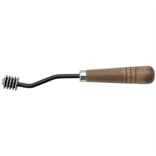 BARREL BEDDER JR offers a no-chatter disc cutting system with rubber cushioned cutters, perfect for precise inletting work on firearms, featuring a durable wooden handle.