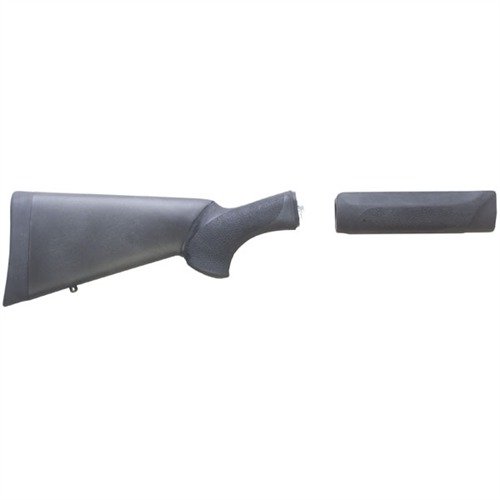 HOGUE's OVERMOLDED SHOTGUN STOCK & FOREND SET offers durable polymer construction, rubber overmold for superior grip, and recoil cushioning for enhanced shooting comfort.