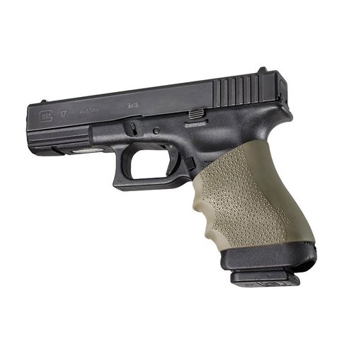 Enhance your shooting control with the HOGUE SEMI-AUTO HANDALL™ GRIP, featuring a non-slip grip, finger grooves, and soft rubber for comfort and accuracy.