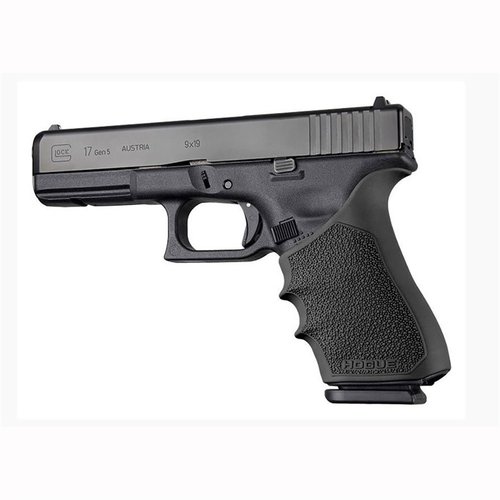 Hogue's HandALL Beavertail Grip Sleeves offer precise fit, enhanced comfort with finger grooves, and recoil cushioning, ensuring a secure, non-slip grip.