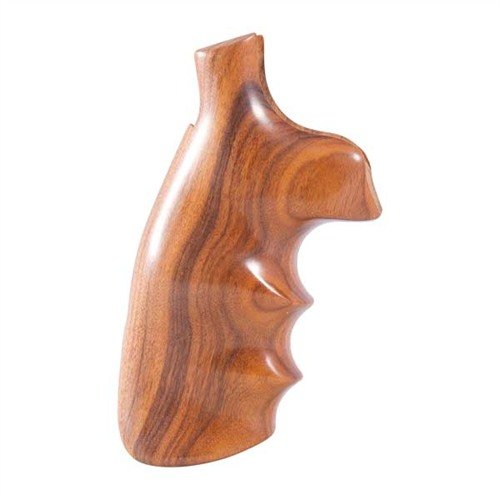 HOGUE's WOOD MONOGRIPS in smooth Pau Ferro offer a solid, ergonomic grip for S&W N Round, enhancing accuracy and recoil absorption with premium aged wood.