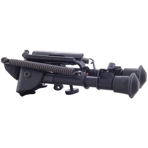 S-BRM bipod mounts easily to QD swivel studs, offers quick height adjustments, and provides stability with a solid base for accurate shooting in any terrain.