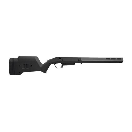 Upgrade your Ruger American with the Magpul Hunter American Stock featuring adjustable LOP, M-LOK compatibility, and a reliable STANAG magazine well for enhanced shooting.