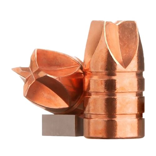 38 CALIBER XTREME DEFENSE bullets offer reduced recoil, 18" penetration, massive 2x PWC, and are CNC machined from solid copper for superior barrier performance.