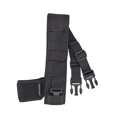 FAT STRAP offers a streamlined design for your Micro Fight Chest Rig, featuring elastic mounting points and a Velcro patch for easy customization and attachment.