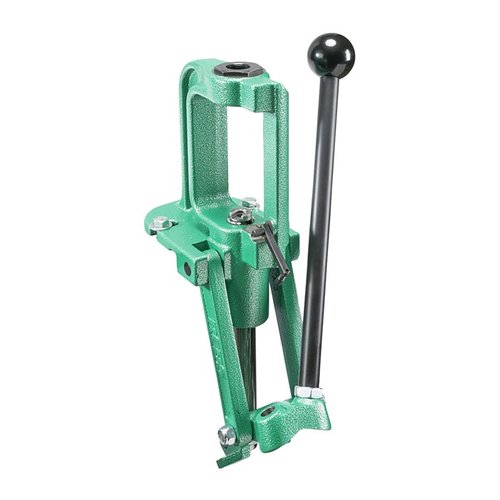 Rock Chucker Supreme offers easy operation, ambidextrous handle, 4.25" loading window, heavy-duty cast iron build, and unmatched leverage for tough case sizing.