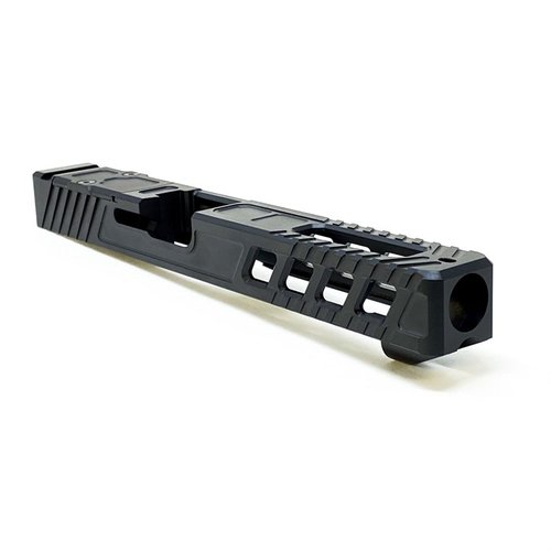 MARKSMAN V4 G34 slide offers exceptional performance with hardened 17-4 stainless steel, RMR compatibility, front & rear serrations, and QPQ Nitride finish.