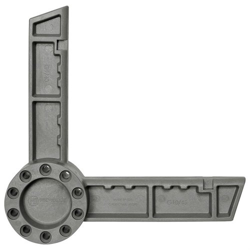 Midwest Industries' Pistol Caliber Carbine for Glock® Receiver Block securely locks firearms for maintenance, fits various models, and features durable polymer construction.