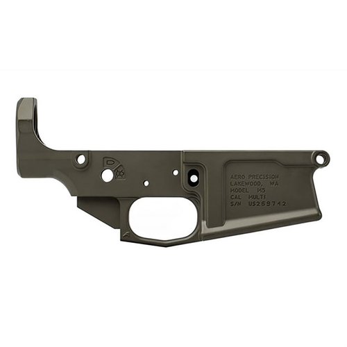 Aero Precision M5 .308 Lower Receiver offers custom build options, mil-spec quality, and compatibility with DPMS components for a reliable big-bore AR.