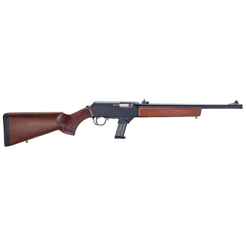 Discover the versatile Homesteader 9mm Carbine with semi-auto action, adaptable magazine wells for Glock, SIG, or S&W, and includes 5 & 10-round magazines.