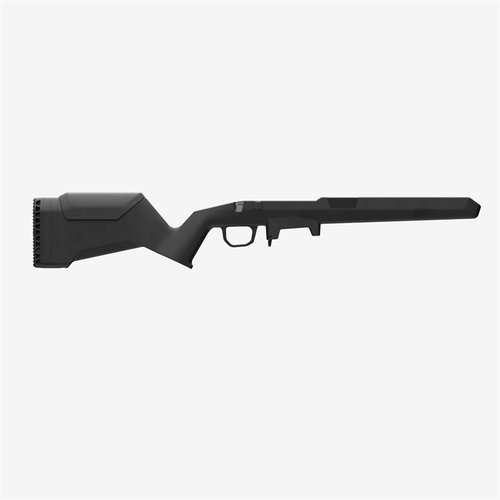 SAVAGE AXIS Hunter Lite Stock offers 20% weight reduction, adjustable LOP, ambidextrous design, M-LOK slots, and enhanced ergonomics for a superior hunting experience.
