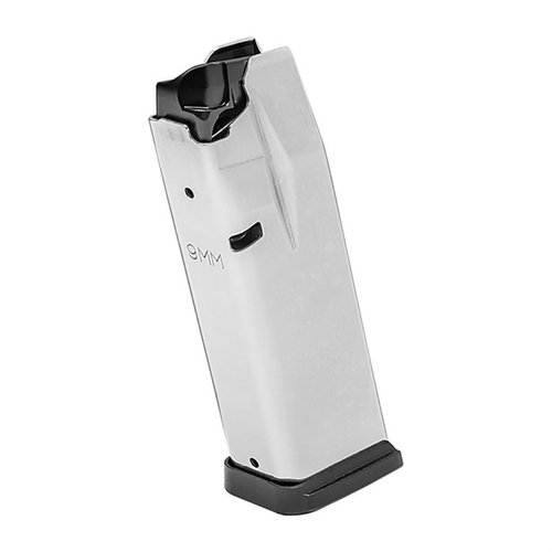 Hellcat Pro 15-round magazine offers durable stainless steel, numbered witness holes, polymer follower, and a flush fit for optimal performance with your Hellcat Pro.