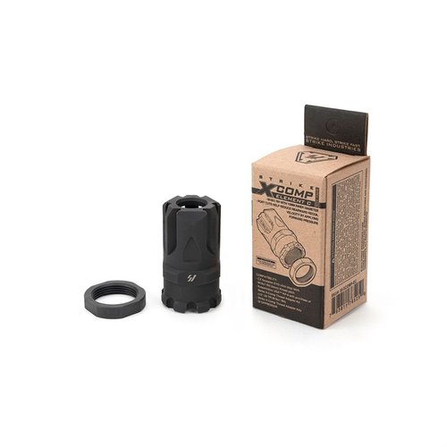 X-COMP ELEMENT C muzzle brake enhances CZ Scorpion EVO performance with reduced recoil, easy installation, and multi-caliber compatibility for versatile use.