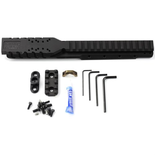 Hannibal Rail for Ruger Mini-14 & Mini Thirty allows direct optic mounting, features integrated Picatinny rail, and is compatible with various red dot optics.