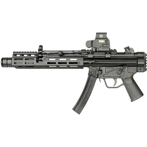 Lightweight and durable, the Midwest Industries Suppressor M-LOK® Handguard for MP5K features easy installation, anti-rotation QD sockets, and a lifetime warranty.