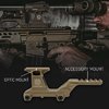 HYDRA V2 Dual Optic Mount offers a 2.91” centerline for quick target ID, enhancing posture and situational awareness, compatible with various gear.