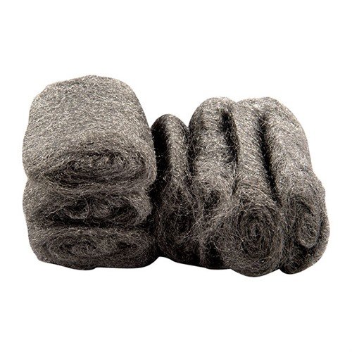 MILD STEEL WOOL #0 FINE is essential for gunsmithing, providing precise abrasive action for cleaning, polishing, and finishing tasks with 8 pads per pack.