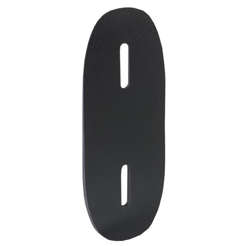 RIFLE PITCH SPACER from KICK-EEZ allows easy adjustment of stock fit without cutting, featuring tapered design for pitch angle and compatibility with most hole spacings.