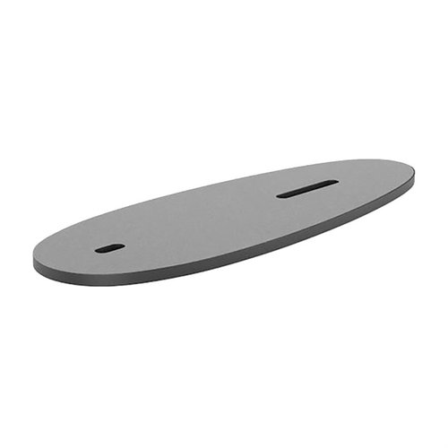 RIFLE STOCK SPACER by KICK-EEZ offers durable black polymer construction, easy fitting with slotted holes, and customizable length of pull for a polished recoil pad finish.