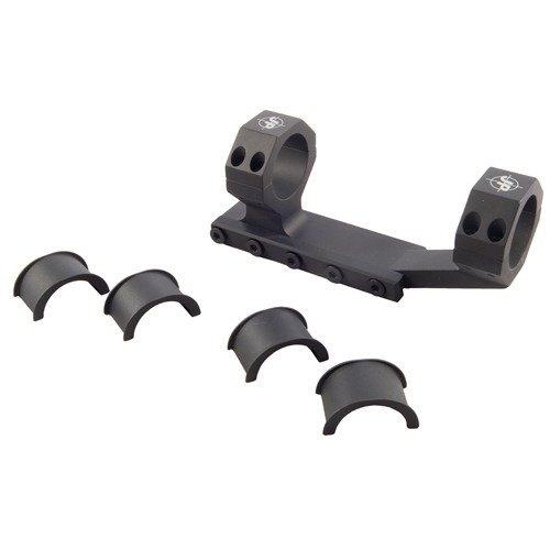 Robust one-piece aluminum mount with integral rings, precision machined for MIL-STD 1913 Picatinny specs, ensuring a secure fit and ideal for long eye relief scopes.