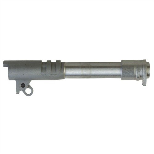 Install a precision 1911 barrel easily with just four tools; features pre-fit bushing, finished lugs, and requires minimal fitting for match quality.