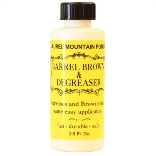 Laurel Mountain Brown & Degreaser offers a non-toxic, fast-acting rust browning system that cuts through grease, ensuring a fine-grained, excellent color finish.