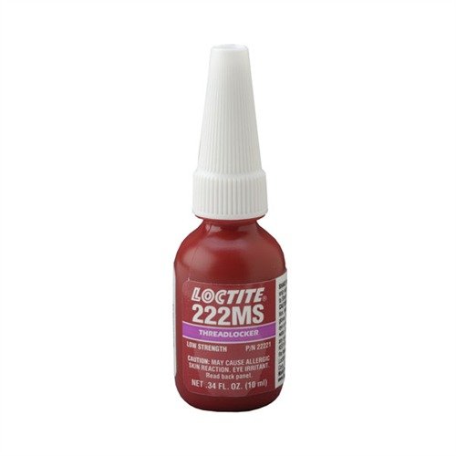 LOCTITE® #222 Threadlocker secures small fasteners under 6-32, prevents loosening from vibration, and allows easy disassembly with standard tools.