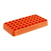 Lyman Custom-Fit Loading Block holds 50 rounds, made from durable polymer, and fits a wide range of cartridges from .338 to .615 caliber.