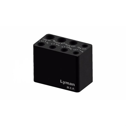 Zkontrolujte kvalitu své MSR munice s Lyman MSR Aluminum Ammo Checker, vyrobeným z leteckého hliníku, pro rychlé a jednoduché ověření kalibrů.