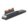 RIFLE UNI-RAMP FRONT SIGHT features a solid steel body, a glowing fiber optic rod for superior visibility, and quick mounting for various firearms.