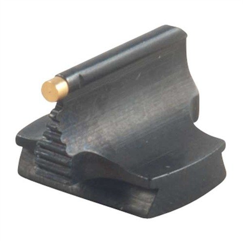 Precision-made steel front sight with a polished blue finish, designed for seamless integration on rifles with dovetail cut barrels, ensuring accurate aiming.
