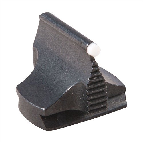 Precision-made steel front sight with a polished blue finish, designed for easy installation on rifles with dovetail cuts, enhancing accuracy and aesthetics.