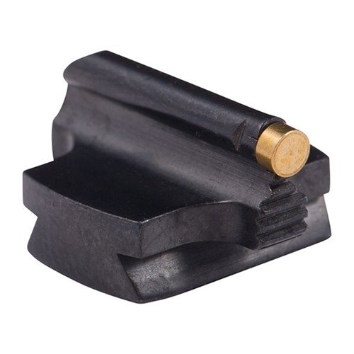 Precision-made steel front sight with a polished blue finish, designed for optimal accuracy and aesthetics on any rifle, available in various bead types.