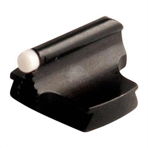 Precision-made steel front sight for rifles, featuring a contoured blade and polished blue finish, ideal for enhancing accuracy and aesthetics on any firearm.