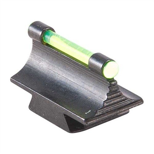 Precision-made steel sights with a polished blue finish, featuring a .060" optic rod in green or orange for enhanced visibility and accuracy.