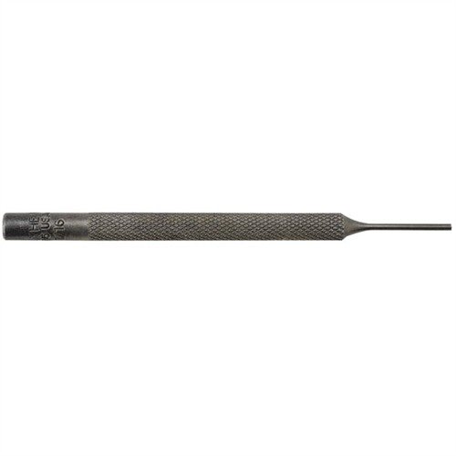 MAYHEW STEEL Single Pin Punches, 1/16" long, feature a knurled body for grip and tool steel construction, ensuring durability and precision for all gunsmithing needs.