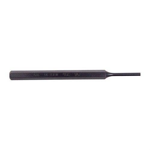 SINGLE PIN PUNCHES by MAYHEW STEEL feature a durable tool steel construction and knurled body for optimal grip, ensuring precision without binding in deep holes.