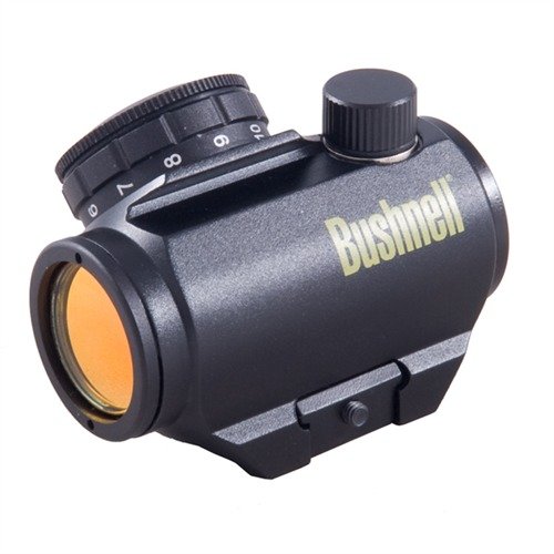 TROPHY 1X25 TRS-25 offers fast, accurate sighting with a bright 3 MOA dot, waterproof durability, and easy brightness adjustment for all shooting conditions.